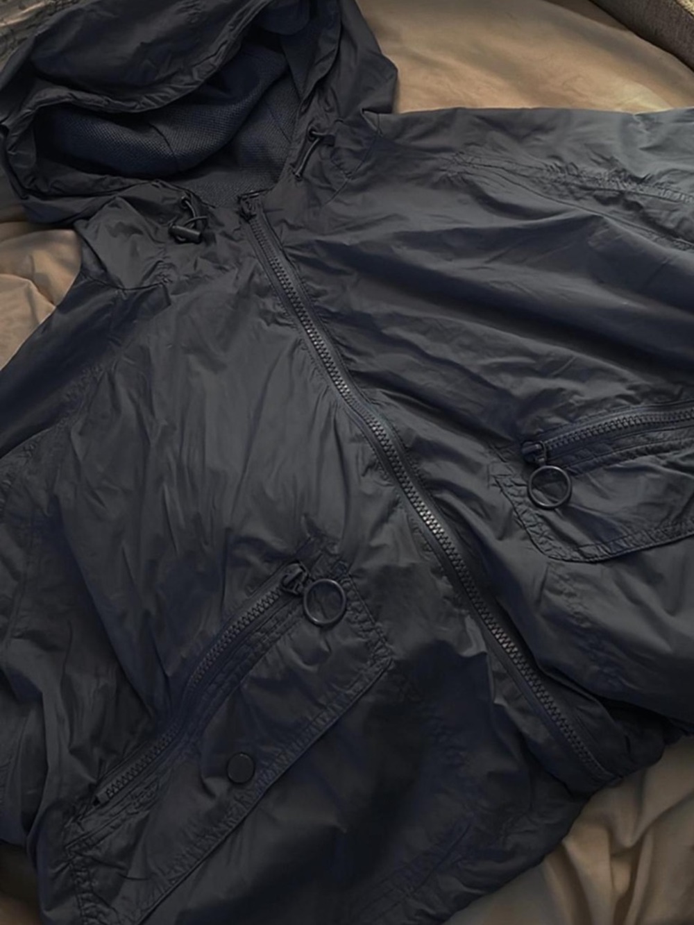 Light blue Hooded Lightweight Windbreaker Jacket